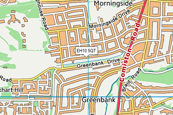 EH10 5QT map - OS VectorMap District (Ordnance Survey) EH10 5QT map - OS VectorMap District (Ordnance Survey)