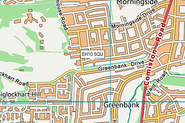 EH10 5QU map - OS VectorMap District (Ordnance Survey) EH10 5QU map - OS VectorMap District (Ordnance Survey)