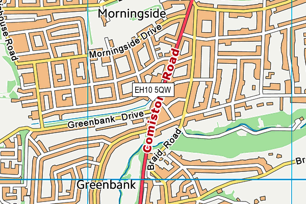 EH10 5QW map - OS VectorMap District (Ordnance Survey) EH10 5QW map - OS VectorMap District (Ordnance Survey)