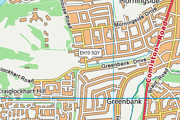 EH10 5QY map - OS VectorMap District (Ordnance Survey) EH10 5QY map - OS VectorMap District (Ordnance Survey)