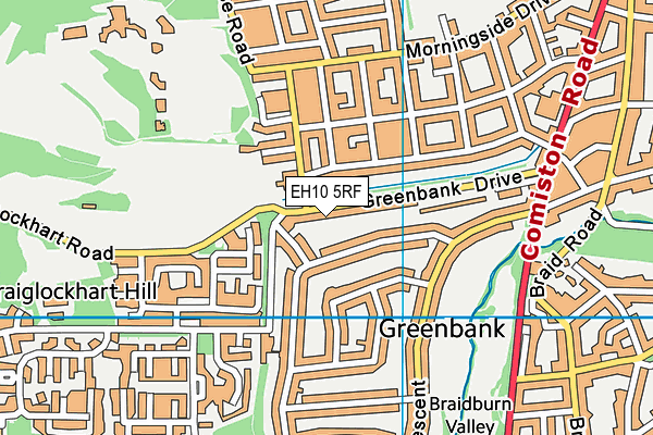 EH10 5RF map - OS VectorMap District (Ordnance Survey) EH10 5RF map - OS VectorMap District (Ordnance Survey)