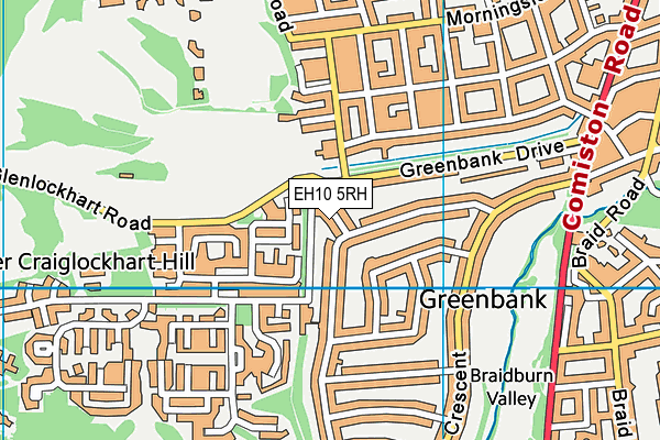 EH10 5RH map - OS VectorMap District (Ordnance Survey) EH10 5RH map - OS VectorMap District (Ordnance Survey)