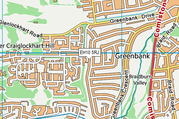 EH10 5RJ map - OS VectorMap District (Ordnance Survey) EH10 5RJ map - OS VectorMap District (Ordnance Survey)