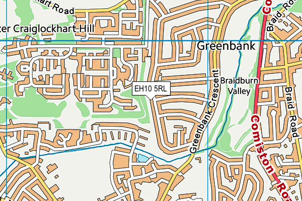 EH10 5RL map - OS VectorMap District (Ordnance Survey) EH10 5RL map - OS VectorMap District (Ordnance Survey)