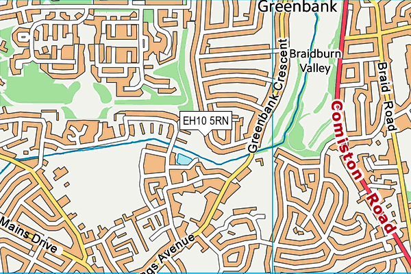 EH10 5RN map - OS VectorMap District (Ordnance Survey) EH10 5RN map - OS VectorMap District (Ordnance Survey)