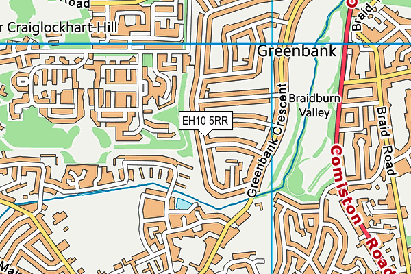 EH10 5RR map - OS VectorMap District (Ordnance Survey) EH10 5RR map - OS VectorMap District (Ordnance Survey)