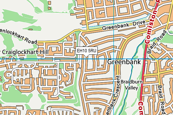 EH10 5RU map - OS VectorMap District (Ordnance Survey) EH10 5RU map - OS VectorMap District (Ordnance Survey)