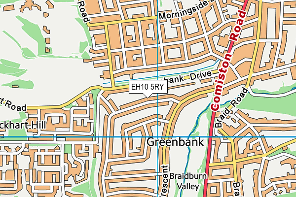 EH10 5RY map - OS VectorMap District (Ordnance Survey) EH10 5RY map - OS VectorMap District (Ordnance Survey)