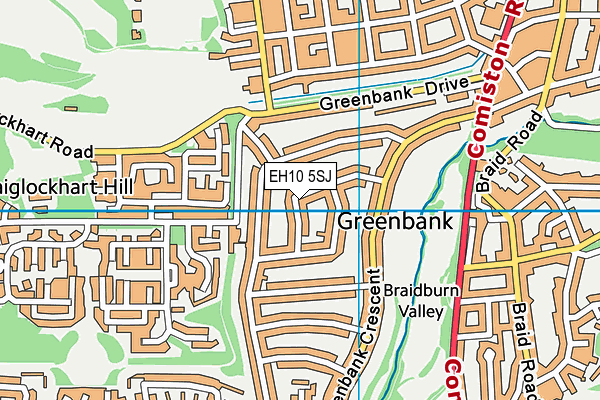 EH10 5SJ map - OS VectorMap District (Ordnance Survey) EH10 5SJ map - OS VectorMap District (Ordnance Survey)