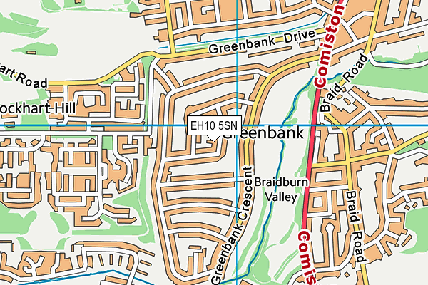 EH10 5SN map - OS VectorMap District (Ordnance Survey) EH10 5SN map - OS VectorMap District (Ordnance Survey)