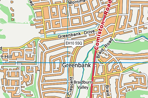 EH10 5SQ map - OS VectorMap District (Ordnance Survey) EH10 5SQ map - OS VectorMap District (Ordnance Survey)