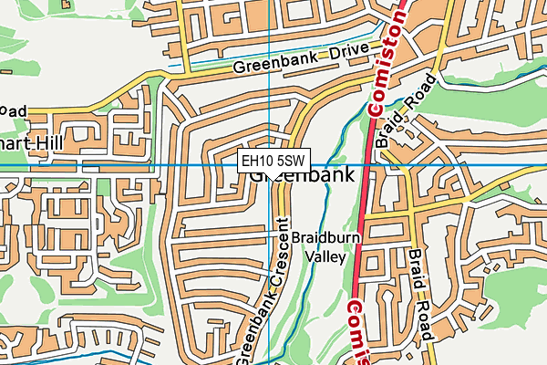 EH10 5SW map - OS VectorMap District (Ordnance Survey) EH10 5SW map - OS VectorMap District (Ordnance Survey)