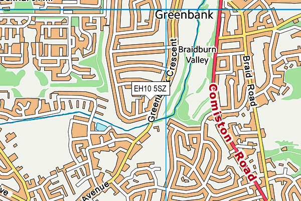 EH10 5SZ map - OS VectorMap District (Ordnance Survey) EH10 5SZ map - OS VectorMap District (Ordnance Survey)
