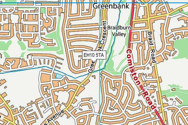 EH10 5TA map - OS VectorMap District (Ordnance Survey) EH10 5TA map - OS VectorMap District (Ordnance Survey)