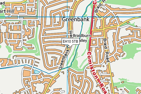 EH10 5TB map - OS VectorMap District (Ordnance Survey) EH10 5TB map - OS VectorMap District (Ordnance Survey)