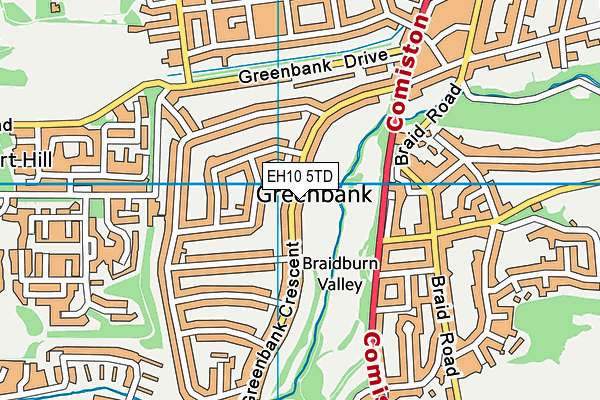 EH10 5TD map - OS VectorMap District (Ordnance Survey) EH10 5TD map - OS VectorMap District (Ordnance Survey)