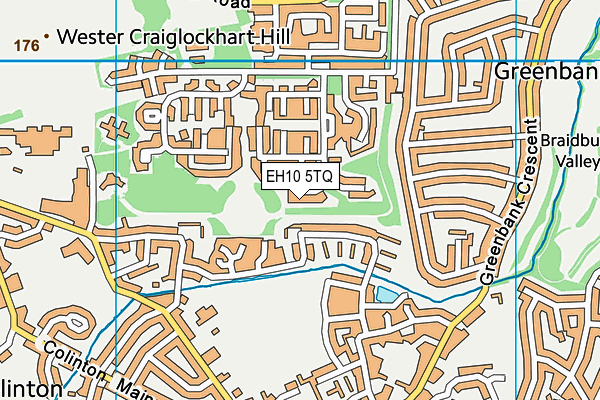 EH10 5TQ map - OS VectorMap District (Ordnance Survey) EH10 5TQ map - OS VectorMap District (Ordnance Survey)