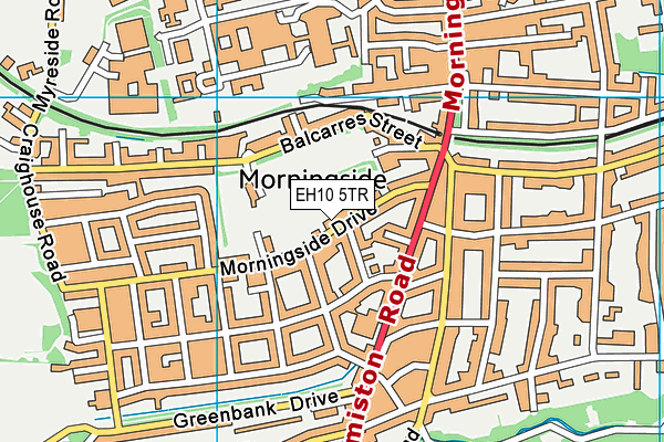 EH10 5TR map - OS VectorMap District (Ordnance Survey) EH10 5TR map - OS VectorMap District (Ordnance Survey)
