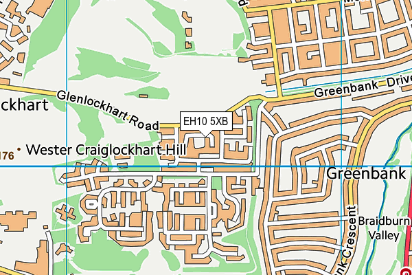 EH10 5XB map - OS VectorMap District (Ordnance Survey) EH10 5XB map - OS VectorMap District (Ordnance Survey)