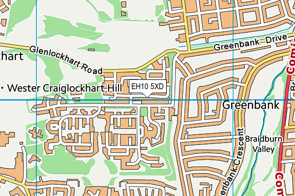 EH10 5XD map - OS VectorMap District (Ordnance Survey) EH10 5XD map - OS VectorMap District (Ordnance Survey)