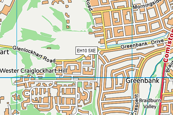 EH10 5XE map - OS VectorMap District (Ordnance Survey)
