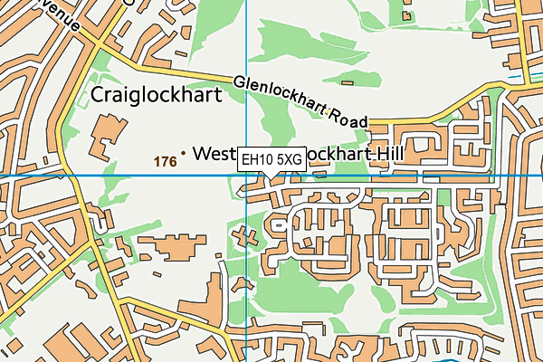 EH10 5XG map - OS VectorMap District (Ordnance Survey) EH10 5XG map - OS VectorMap District (Ordnance Survey)