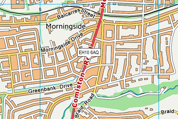 EH10 6AQ map - OS VectorMap District (Ordnance Survey) EH10 6AQ map - OS VectorMap District (Ordnance Survey)