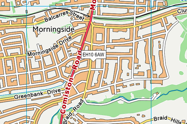 EH10 6AW map - OS VectorMap District (Ordnance Survey) EH10 6AW map - OS VectorMap District (Ordnance Survey)