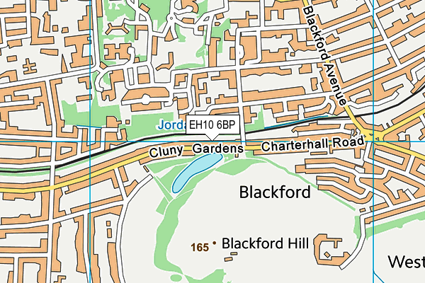 EH10 6BP map - OS VectorMap District (Ordnance Survey)