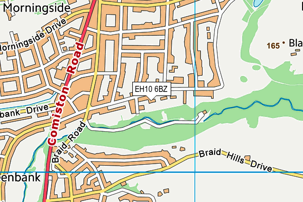 EH10 6BZ map - OS VectorMap District (Ordnance Survey) EH10 6BZ map - OS VectorMap District (Ordnance Survey)