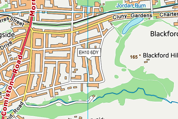 EH10 6DY map - OS VectorMap District (Ordnance Survey)