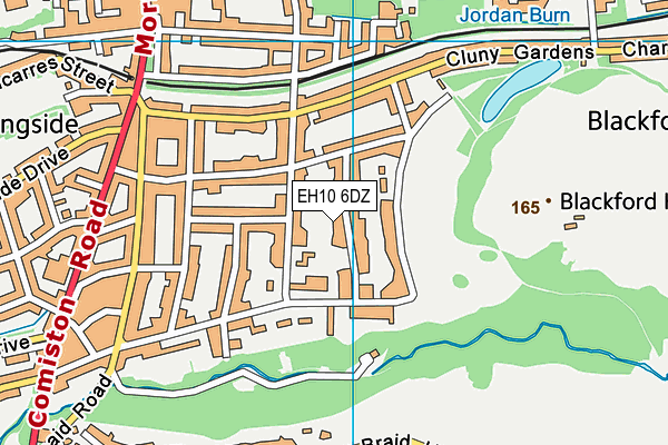 EH10 6DZ map - OS VectorMap District (Ordnance Survey) EH10 6DZ map - OS VectorMap District (Ordnance Survey)