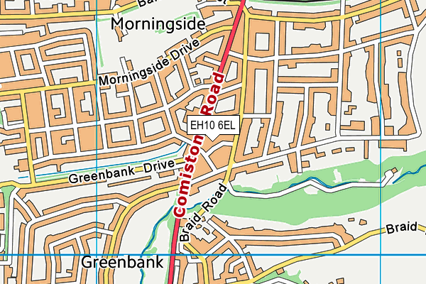 EH10 6EL map - OS VectorMap District (Ordnance Survey) EH10 6EL map - OS VectorMap District (Ordnance Survey)