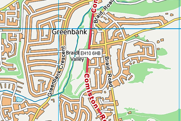EH10 6HB map - OS VectorMap District (Ordnance Survey) EH10 6HB map - OS VectorMap District (Ordnance Survey)