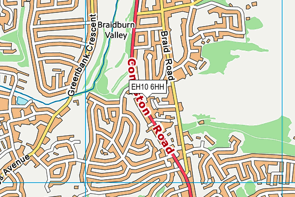 EH10 6HH map - OS VectorMap District (Ordnance Survey) EH10 6HH map - OS VectorMap District (Ordnance Survey)