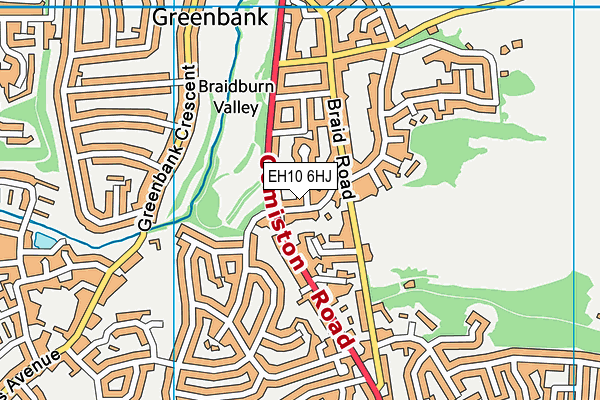 EH10 6HJ map - OS VectorMap District (Ordnance Survey) EH10 6HJ map - OS VectorMap District (Ordnance Survey)