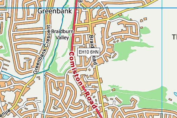 EH10 6HN map - OS VectorMap District (Ordnance Survey) EH10 6HN map - OS VectorMap District (Ordnance Survey)
