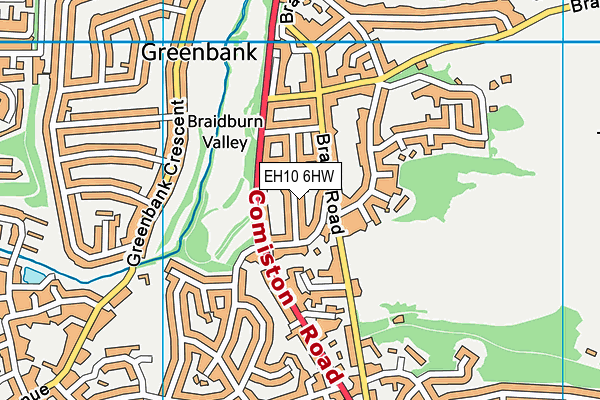 EH10 6HW map - OS VectorMap District (Ordnance Survey) EH10 6HW map - OS VectorMap District (Ordnance Survey)