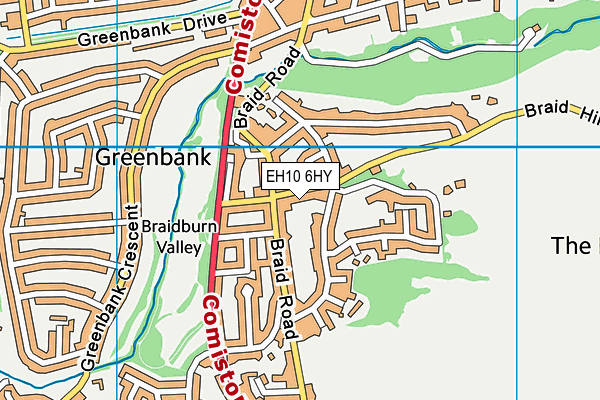 EH10 6HY map - OS VectorMap District (Ordnance Survey) EH10 6HY map - OS VectorMap District (Ordnance Survey)