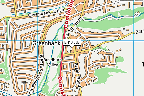 EH10 6JB map - OS VectorMap District (Ordnance Survey) EH10 6JB map - OS VectorMap District (Ordnance Survey)