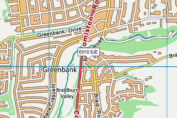 EH10 6JE map - OS VectorMap District (Ordnance Survey) EH10 6JE map - OS VectorMap District (Ordnance Survey)