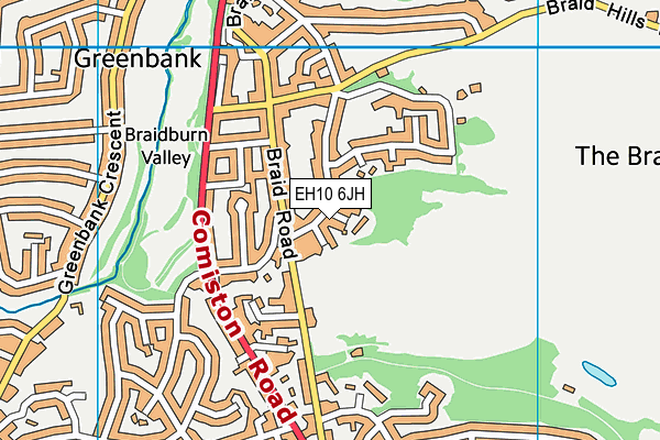 EH10 6JH map - OS VectorMap District (Ordnance Survey) EH10 6JH map - OS VectorMap District (Ordnance Survey)