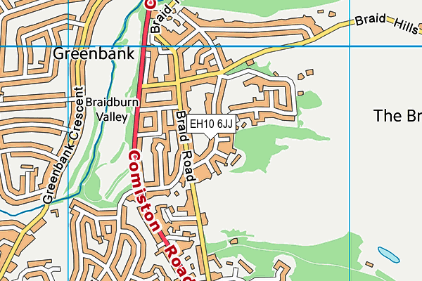 EH10 6JJ map - OS VectorMap District (Ordnance Survey) EH10 6JJ map - OS VectorMap District (Ordnance Survey)