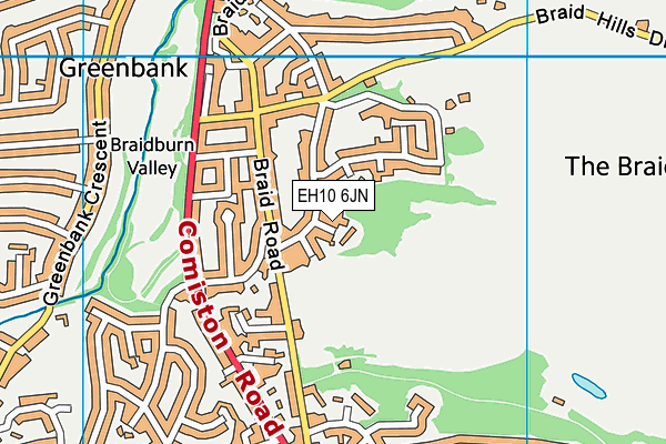 EH10 6JN map - OS VectorMap District (Ordnance Survey) EH10 6JN map - OS VectorMap District (Ordnance Survey)
