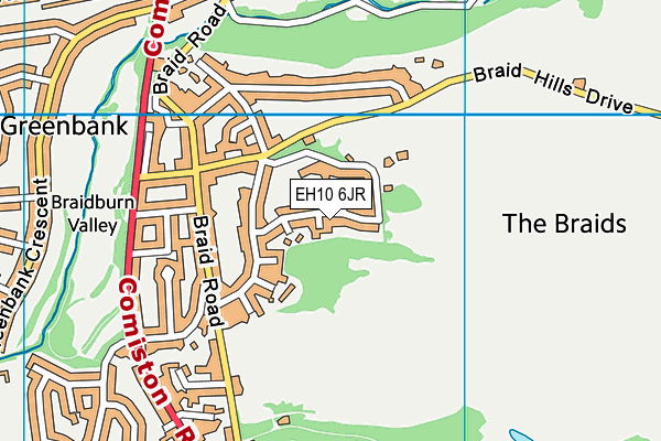 EH10 6JR map - OS VectorMap District (Ordnance Survey) EH10 6JR map - OS VectorMap District (Ordnance Survey)