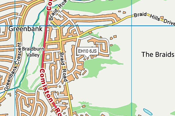 EH10 6JS map - OS VectorMap District (Ordnance Survey) EH10 6JS map - OS VectorMap District (Ordnance Survey)