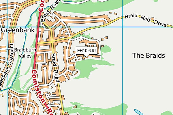 EH10 6JU map - OS VectorMap District (Ordnance Survey) EH10 6JU map - OS VectorMap District (Ordnance Survey)