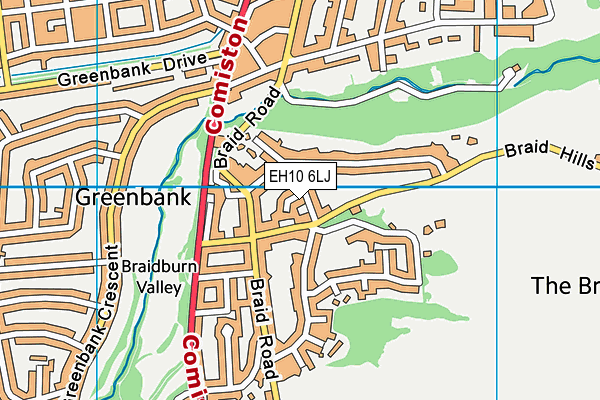 EH10 6LJ map - OS VectorMap District (Ordnance Survey) EH10 6LJ map - OS VectorMap District (Ordnance Survey)