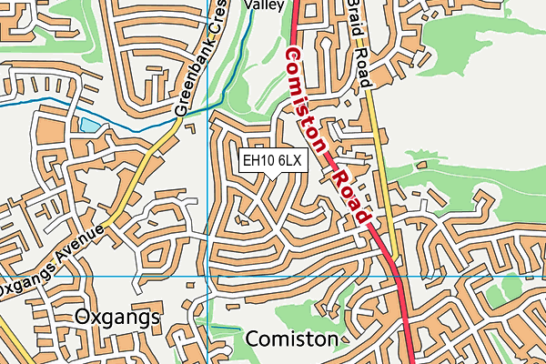 EH10 6LX map - OS VectorMap District (Ordnance Survey) EH10 6LX map - OS VectorMap District (Ordnance Survey)