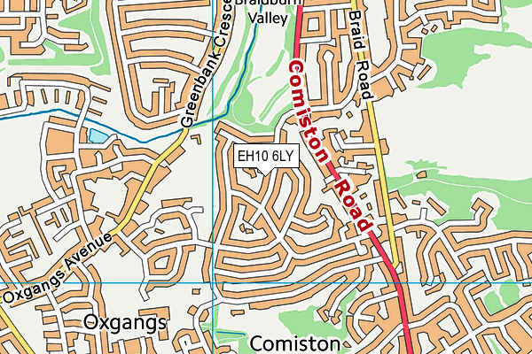 EH10 6LY map - OS VectorMap District (Ordnance Survey) EH10 6LY map - OS VectorMap District (Ordnance Survey)